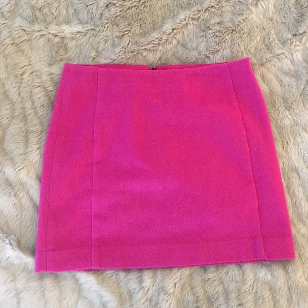 Hot Pink Wool Blend Skirt from The Limited